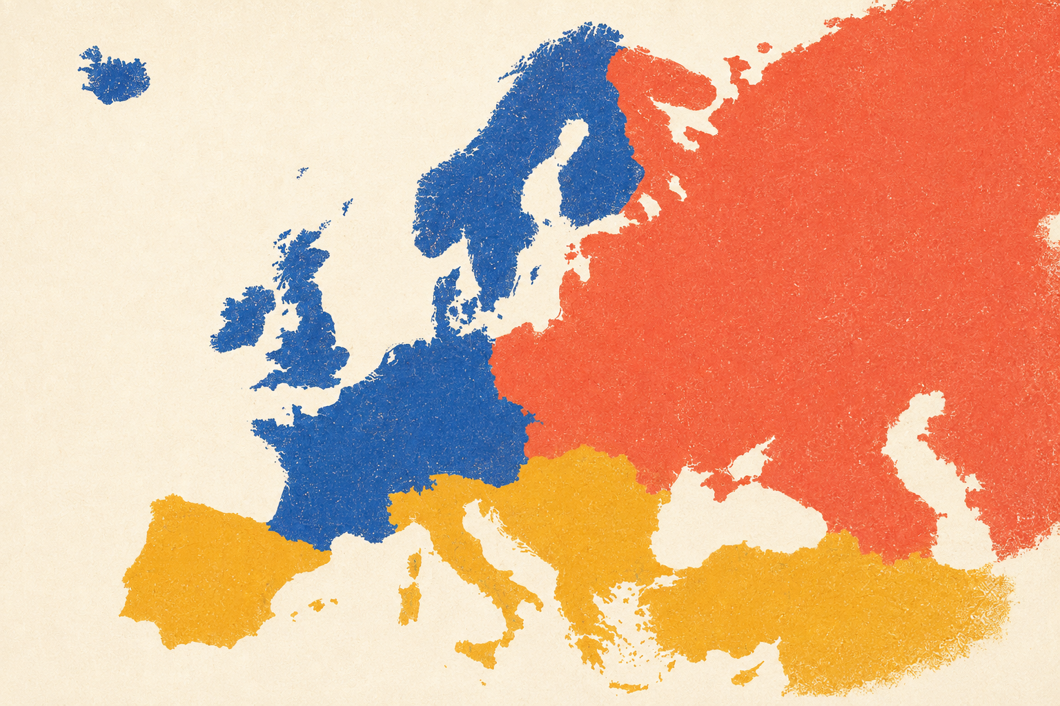 Illustrated map of Europe showing Deadhead bands